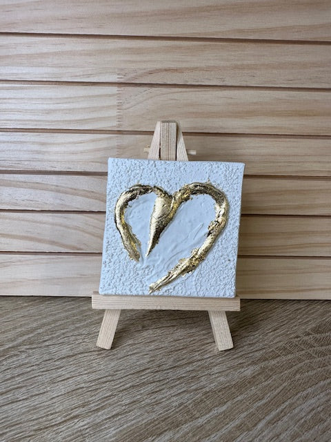 Cuadro Minimalista Blanco con detalles de corazón